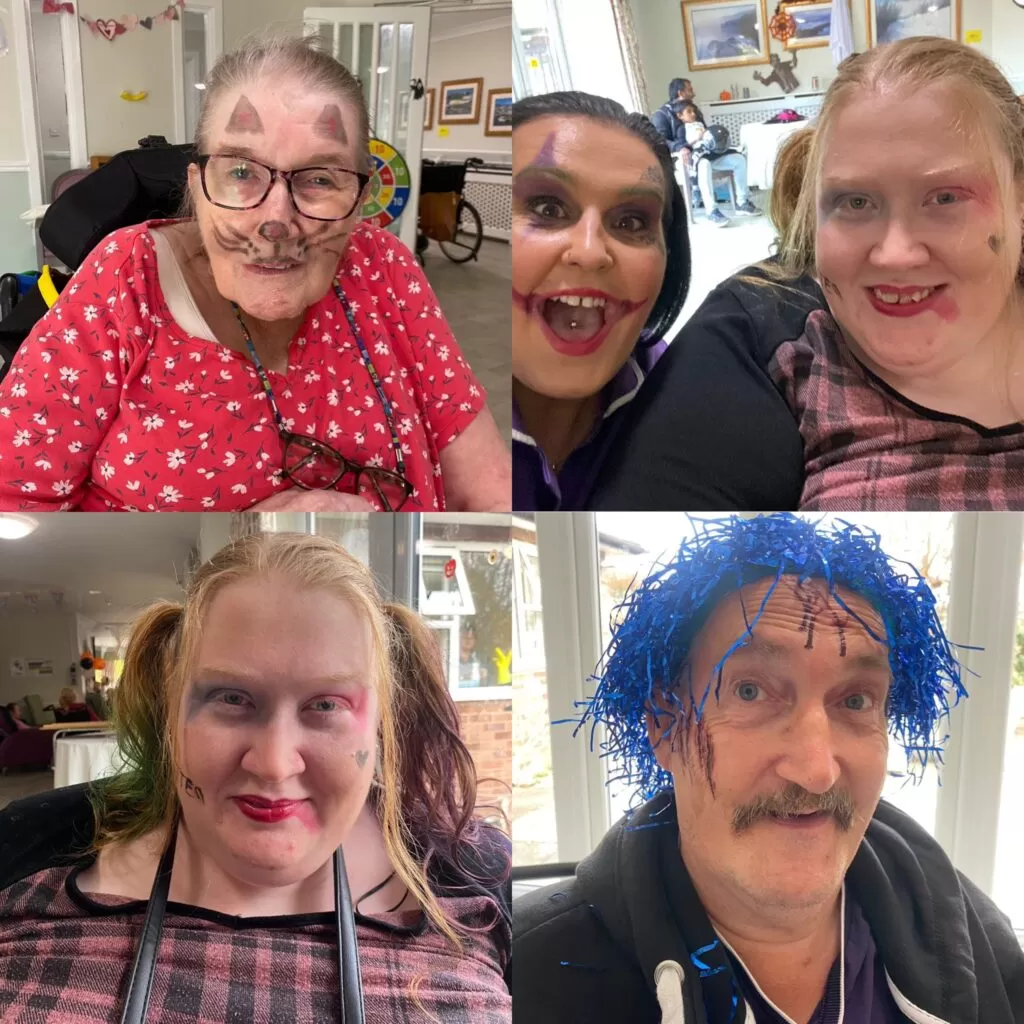 Photo of people with faces painted